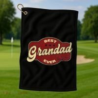 Best Grandad Ever Golf Towel thumb 1