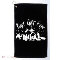 BEST GIFT EVER Christian Christmas Jesus Nativity Religious TShirt Golf Towel thumb 0