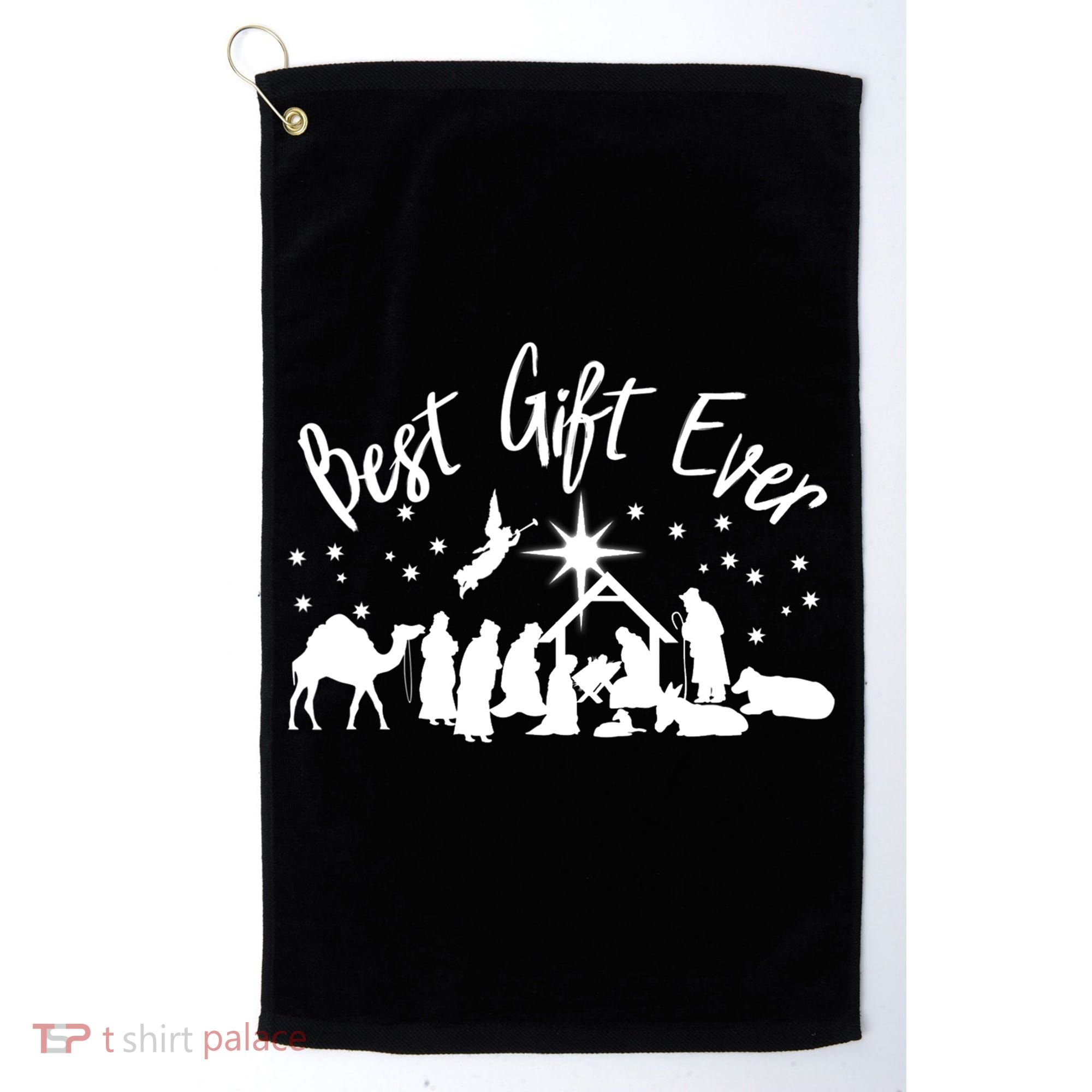 BEST GIFT EVER Christian Christmas Jesus Nativity Religious TShirt Golf Towel