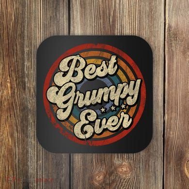 Best Grumpy Ever Vintage Retro Style Coaster