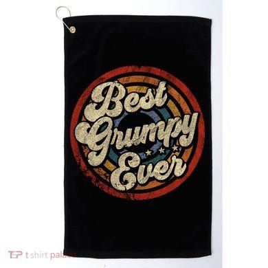 Best Grumpy Ever Vintage Retro Style Golf Towel