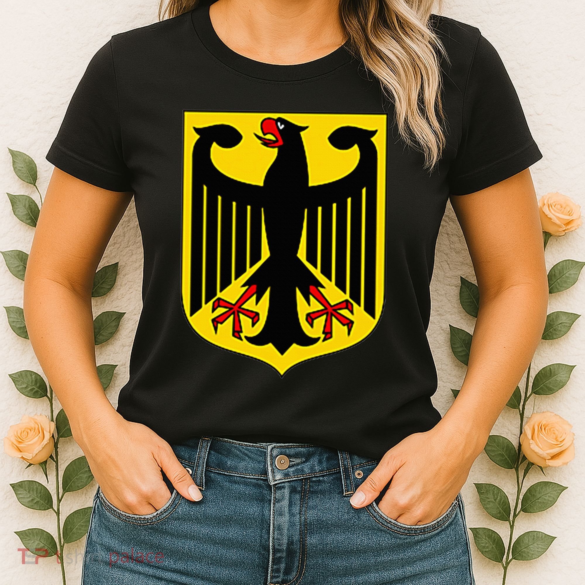 Badge Germany Flag Cool German Flags Women's T-Shirt