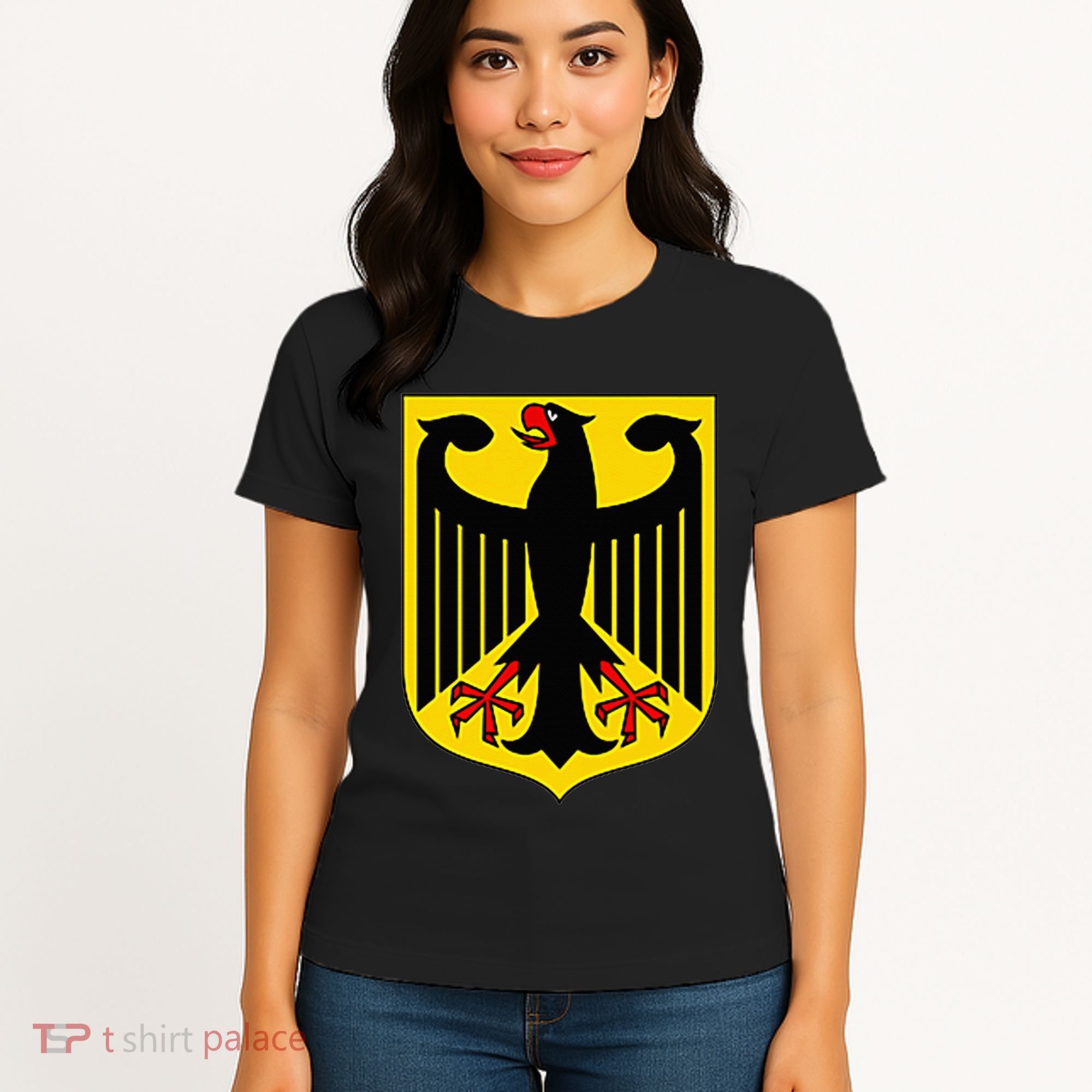 Badge Germany Flag Cool German Flags Women's T-Shirt