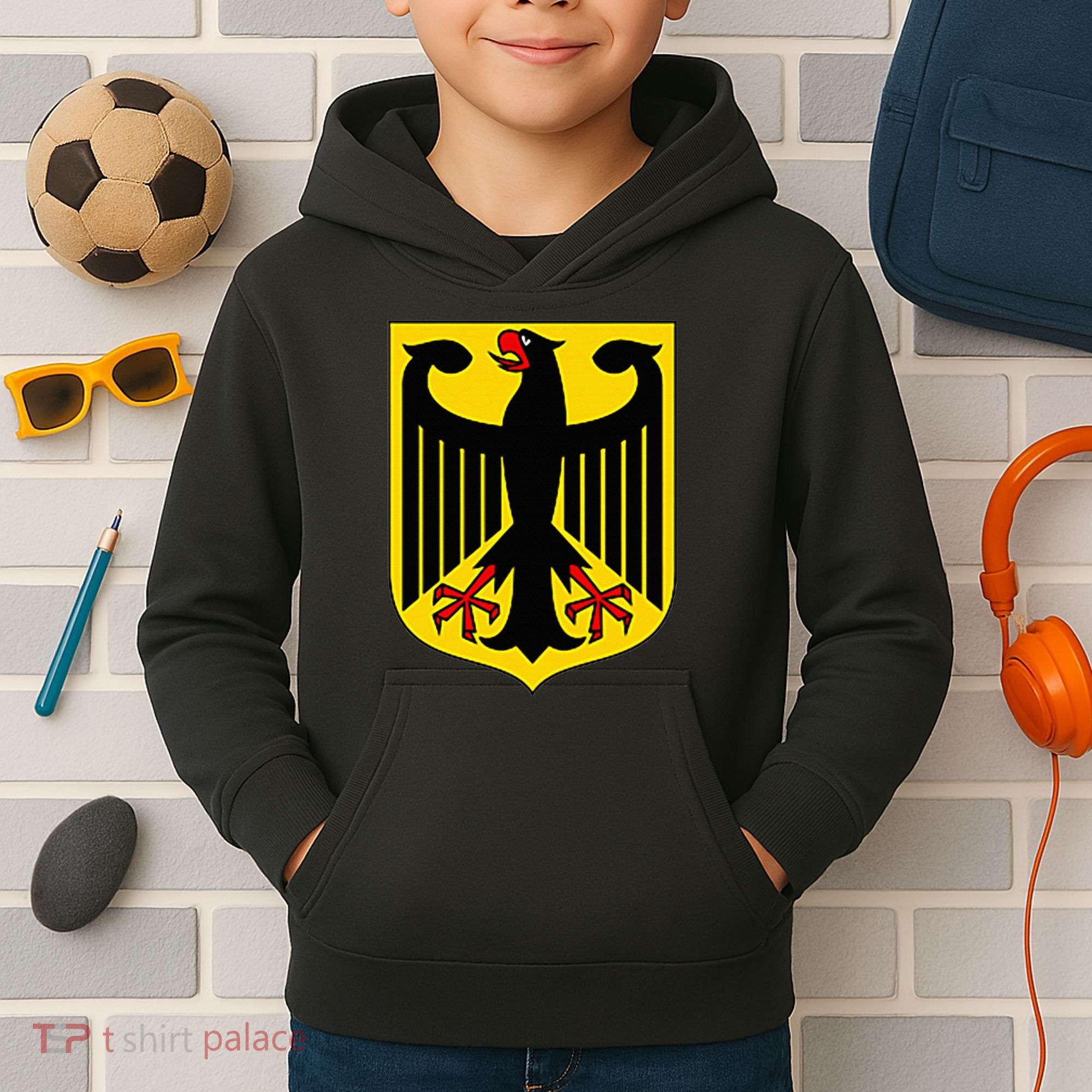 Badge Germany Flag Cool German Flags Kids Hoodie