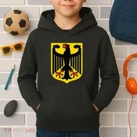 Badge Germany Flag Cool German Flags Kids Hoodie thumb 2