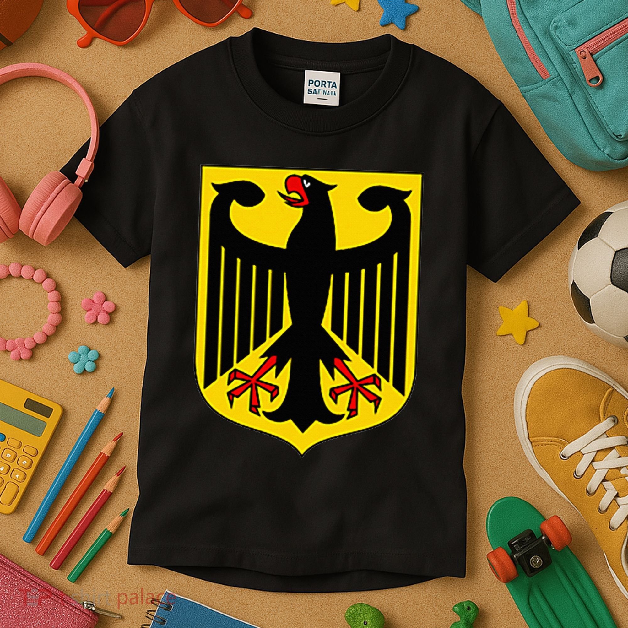 Badge Germany Flag Cool German Flags Kids T-Shirt