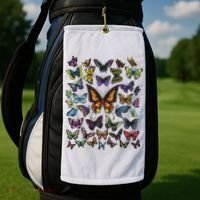 Butterfly Gift For Men Women Butterfly Lover Collection Golf Towel thumb 2