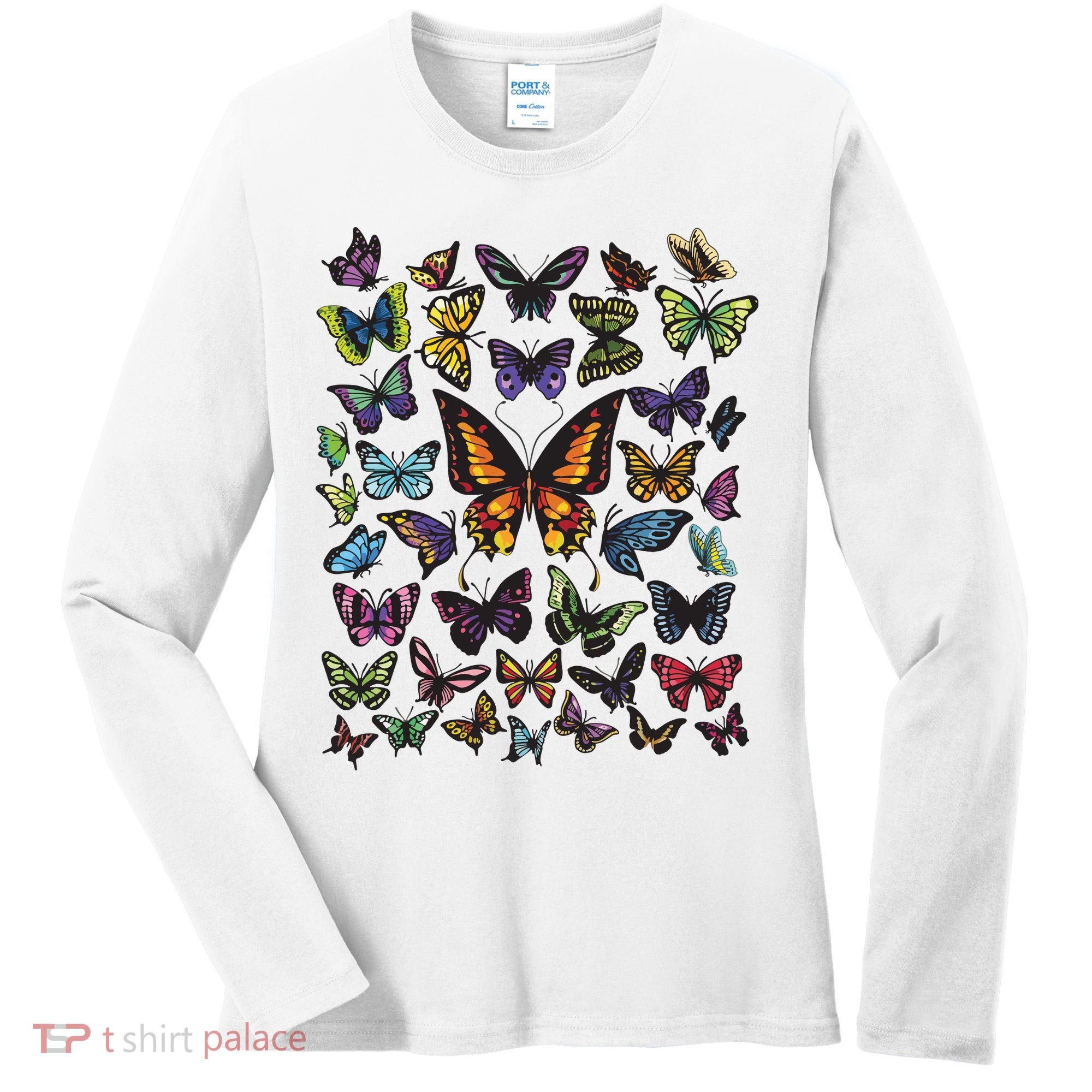 Butterfly Gift For Men Women Butterfly Lover Collection Women's Long Sleeve Shirt