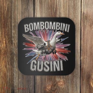 Bombombini Gusini Funny Italian Brainrot Meme Bootleg Coaster