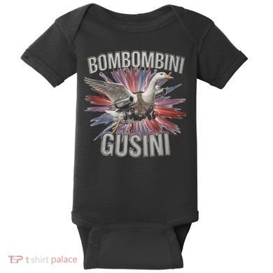 Bombombini Gusini Funny Italian Brainrot Meme Bootleg Baby Bodysuit