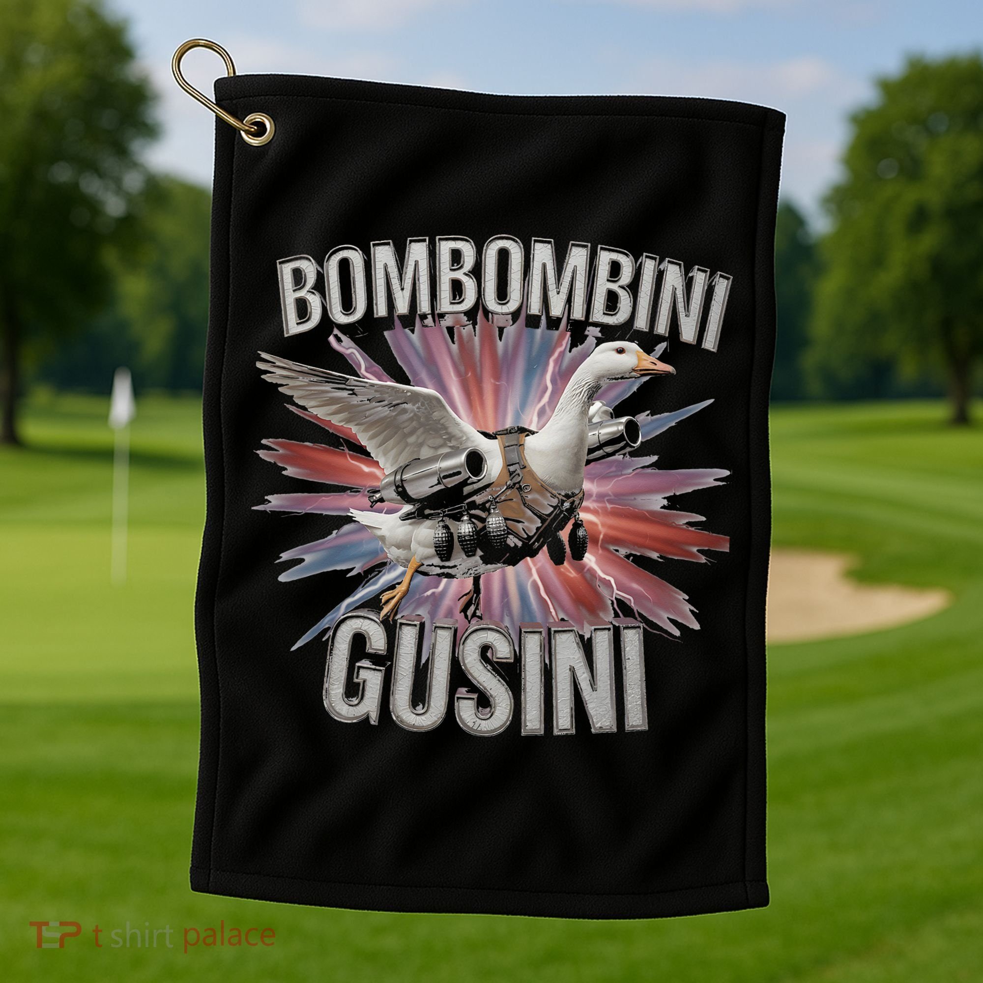 Bombombini Gusini Funny Italian Brainrot Meme Bootleg Golf Towel