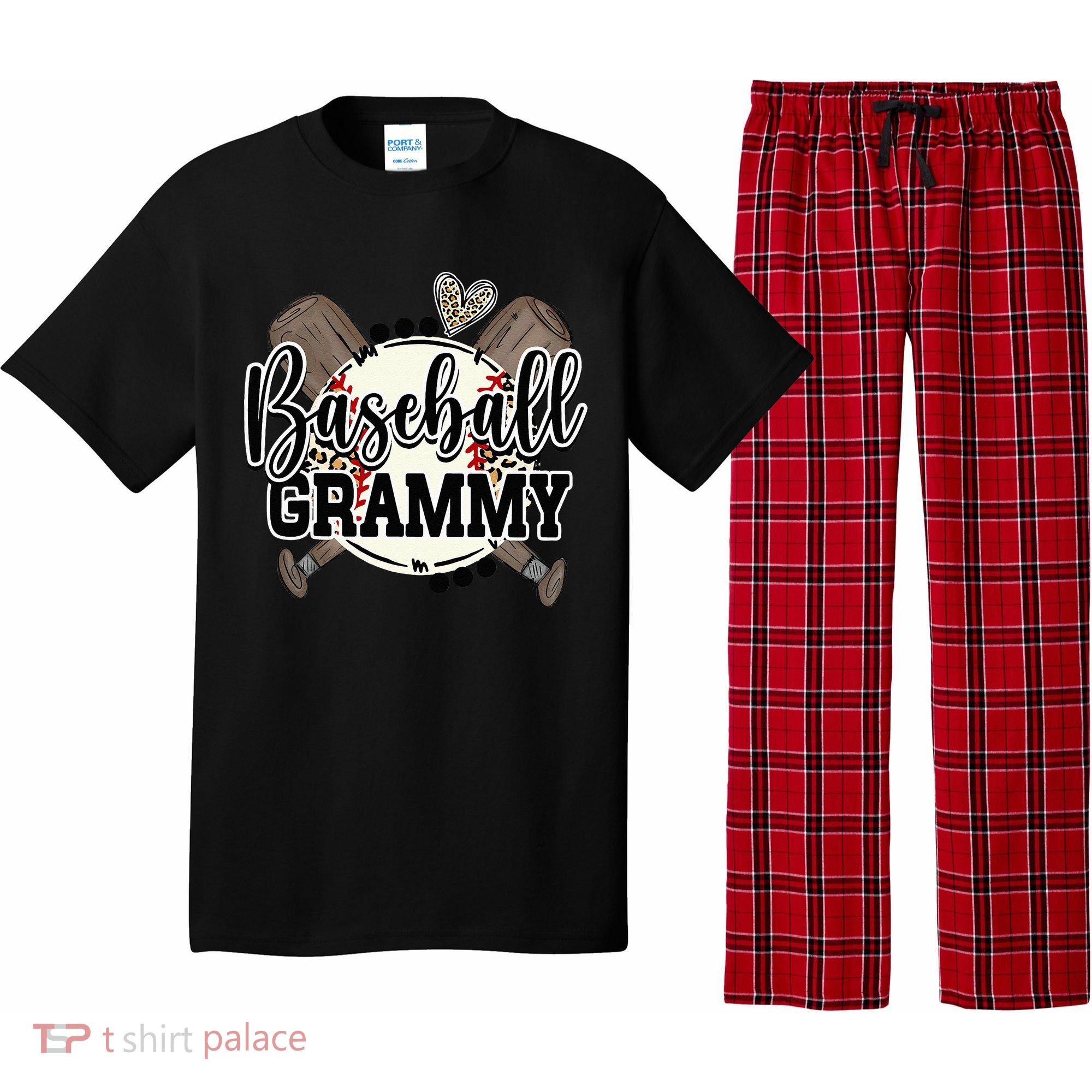 Baseball Grammy Funny Baseball Family Matching Pajama Set