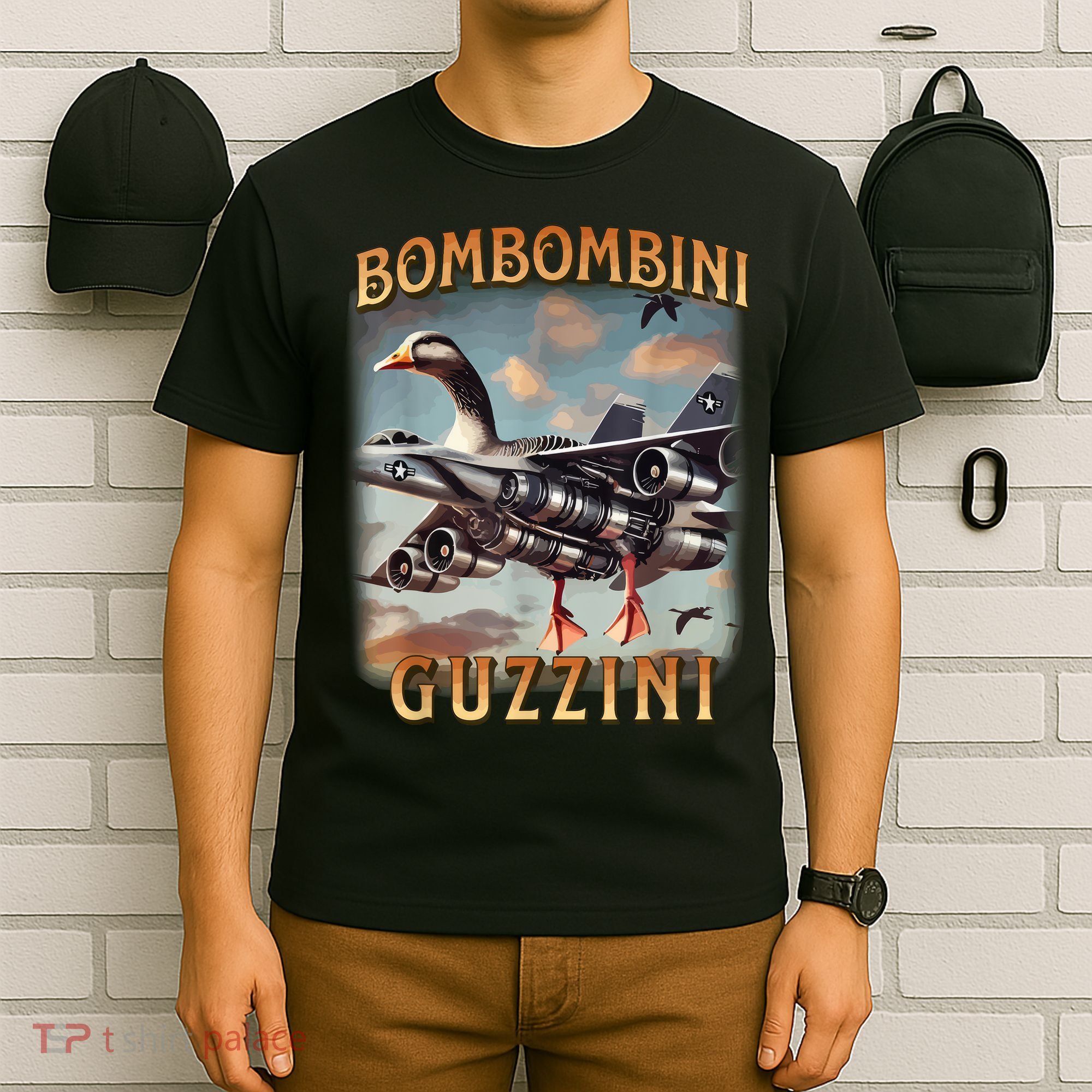 Bombombini Guzzini Funny Goose Meme T-Shirt