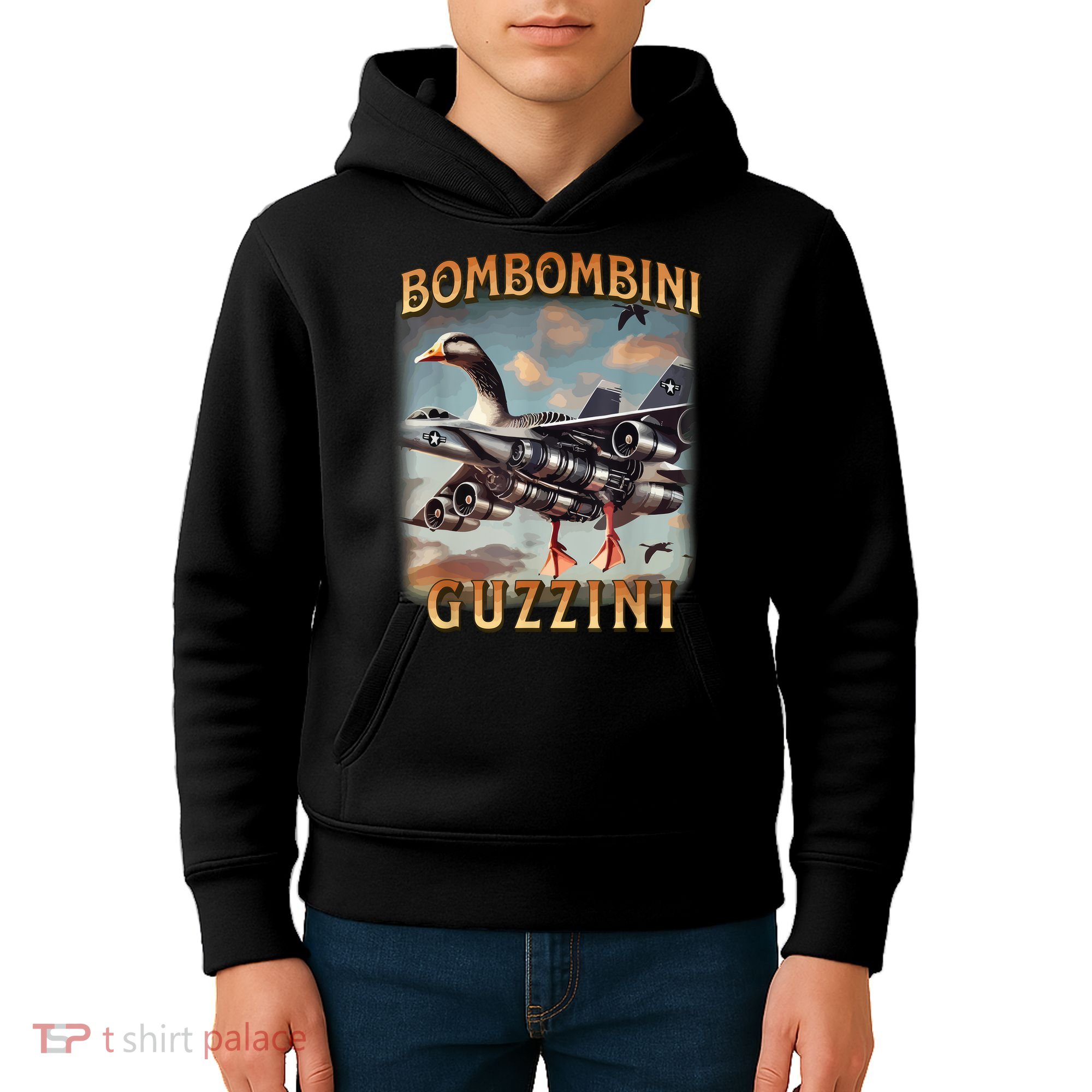 Bombombini Guzzini Funny Goose Meme Kids Hoodie