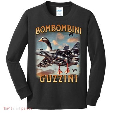 Bombombini Guzzini Funny Goose Meme Kids Long Sleeve Shirt