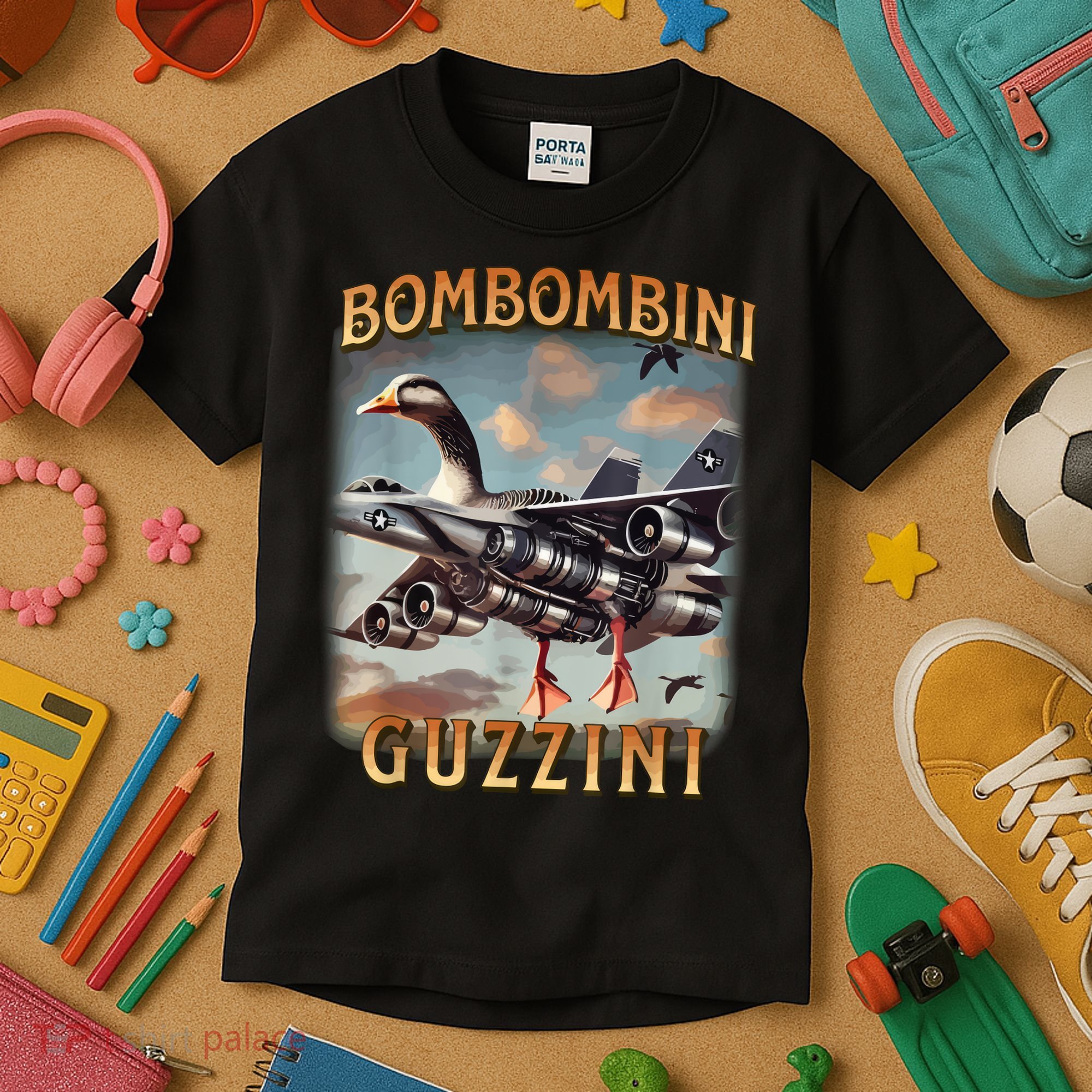 Bombombini Guzzini Funny Goose Meme Kids T-Shirt