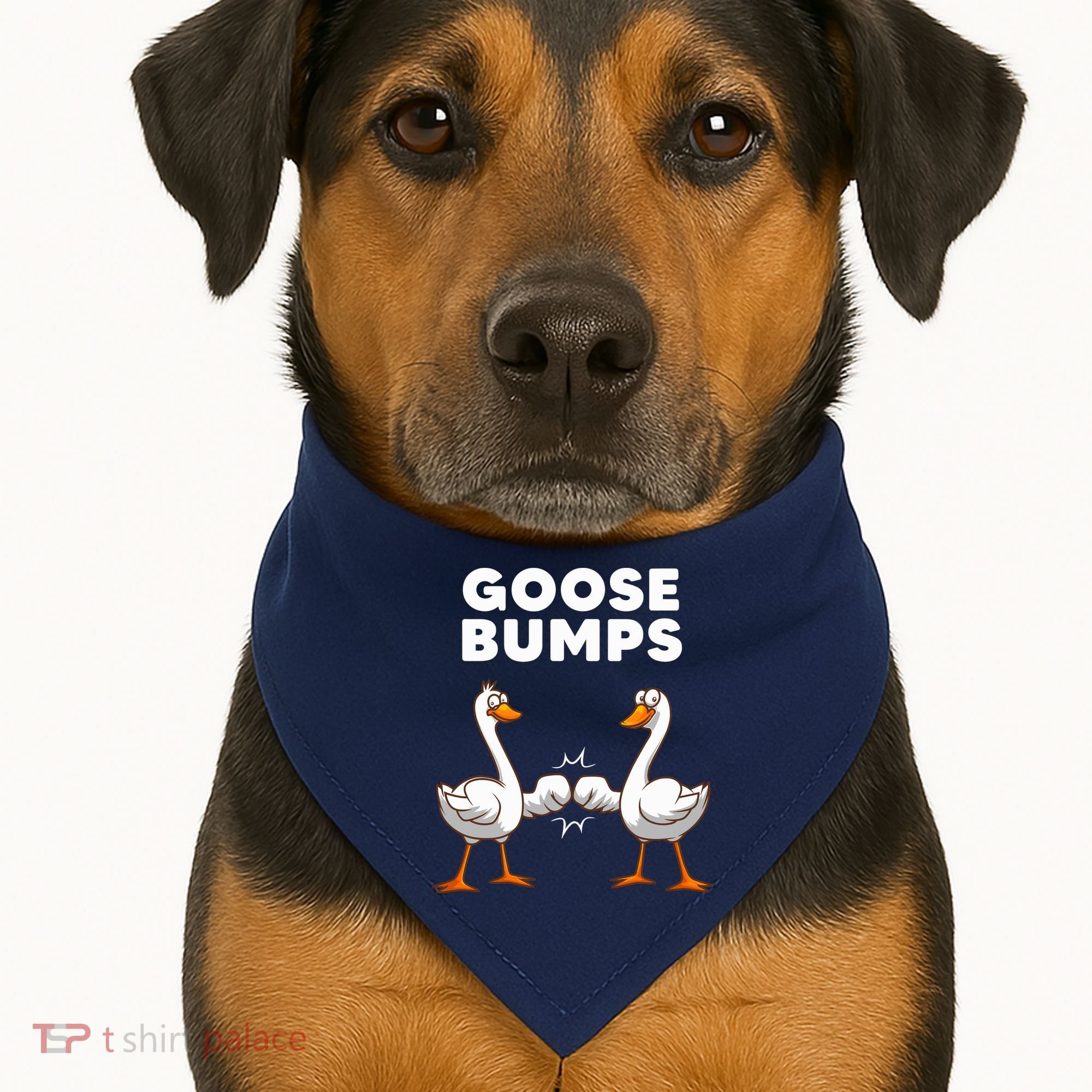 Best Goose For Goose Bumps Waterfowl Animal Pun USA-Made Doggie Bandana