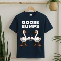Best Goose For Goose Bumps Waterfowl Animal Pun T-Shirt thumb 2