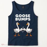 Best Goose For Goose Bumps Waterfowl Animal Pun Tank Top thumb 2