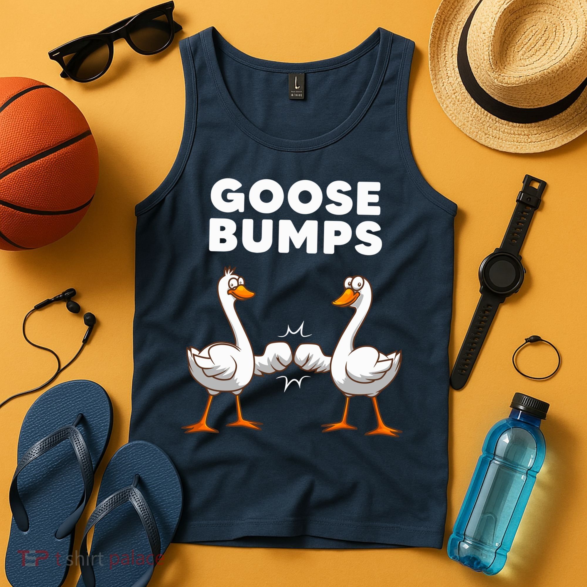 Best Goose For Goose Bumps Waterfowl Animal Pun Tank Top