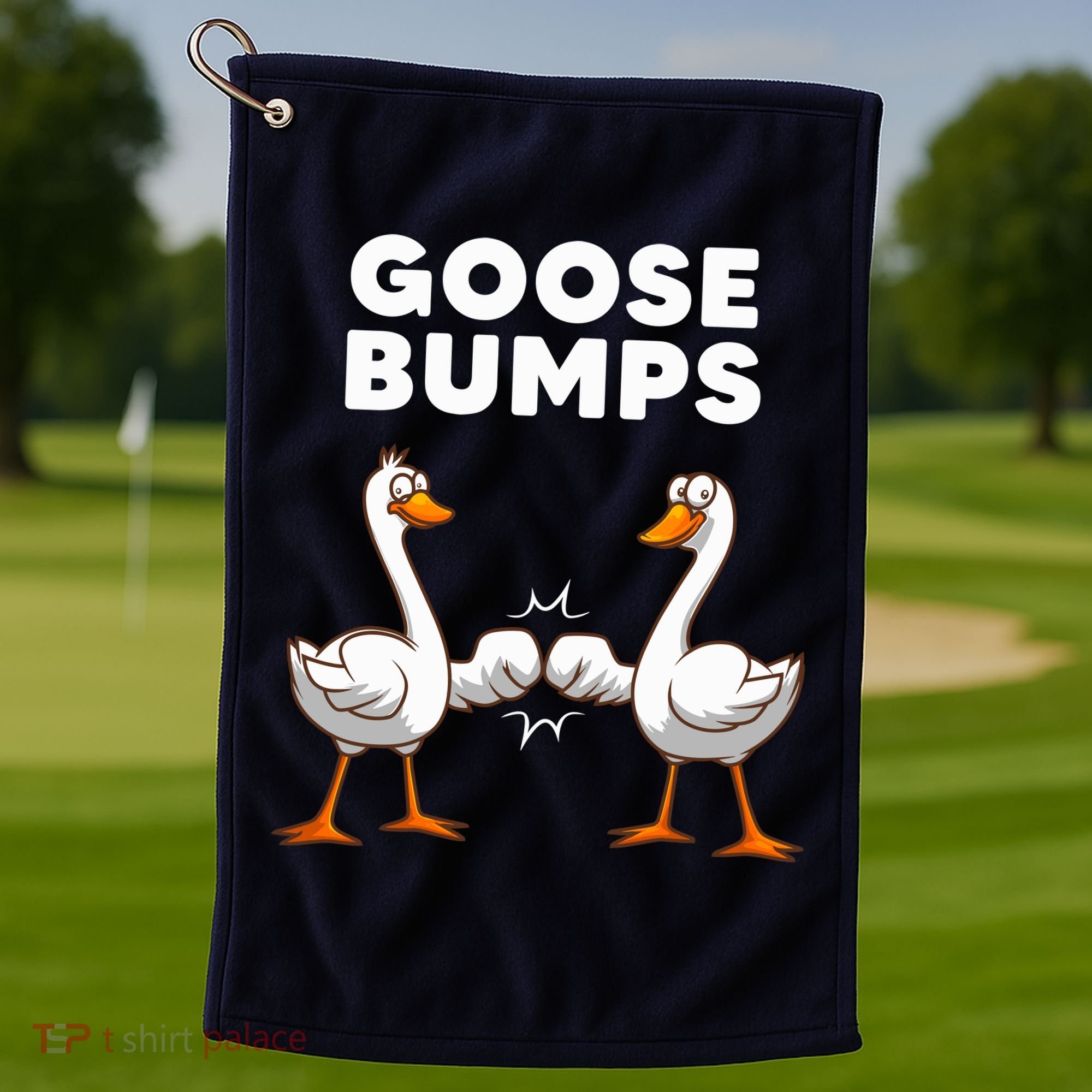 Best Goose For Goose Bumps Waterfowl Animal Pun Golf Towel