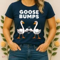 Best Goose For Goose Bumps Waterfowl Animal Pun Women's T-Shirt thumb 2