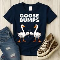 Best Goose For Goose Bumps Waterfowl Animal Pun Women's T-Shirt thumb 3