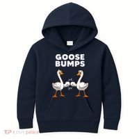 Best Goose For Goose Bumps Waterfowl Animal Pun Kids Hoodie thumb 0