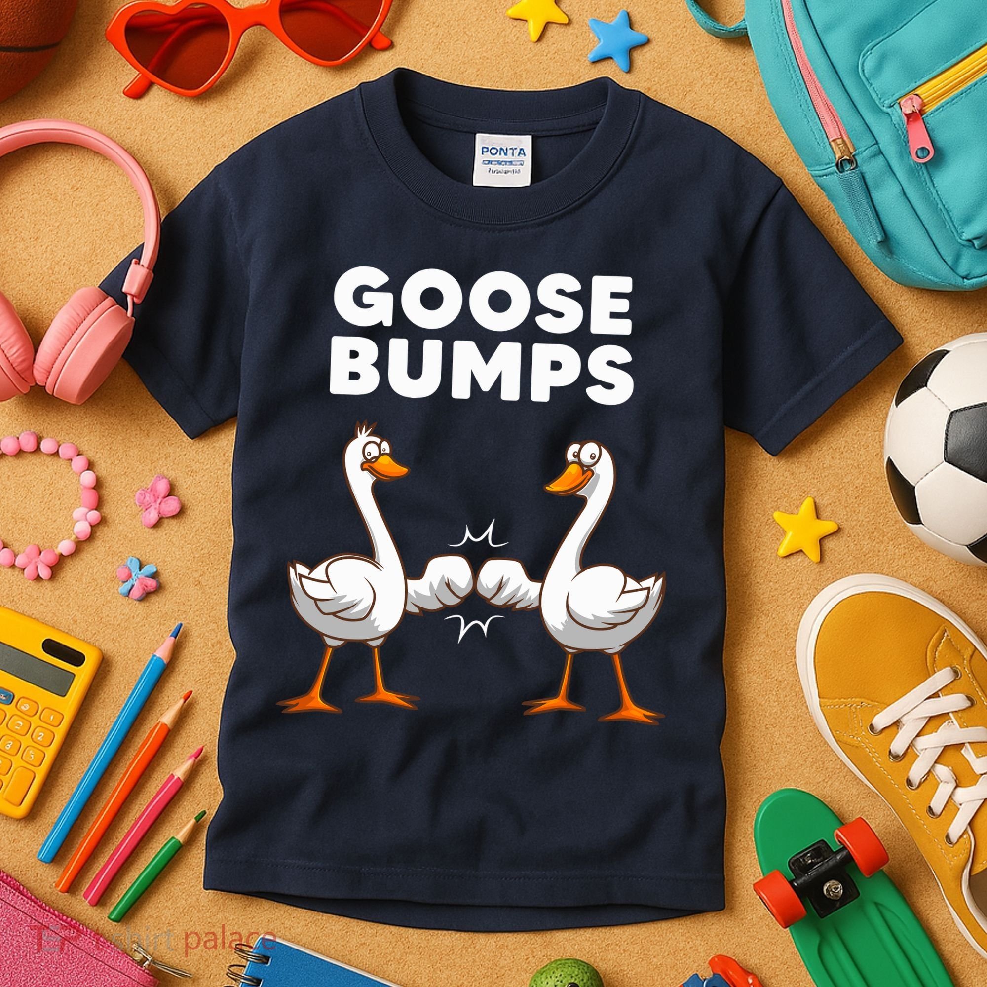 Best Goose For Goose Bumps Waterfowl Animal Pun Kids T-Shirt