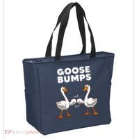 Best Goose For Goose Bumps Waterfowl Animal Pun Tote Bag thumb 2