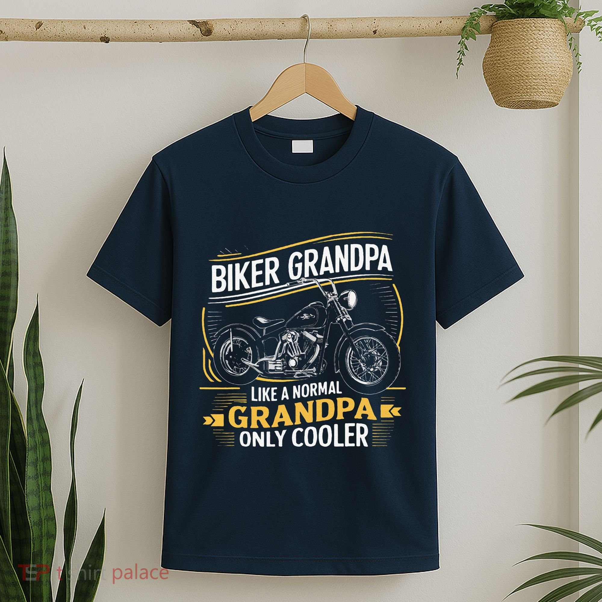 Biker Grandpa FatherS Day Like A Normal Grandpa Motorcycle T-Shirt