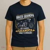Biker Grandpa FatherS Day Like A Normal Grandpa Motorcycle T-Shirt thumb 3