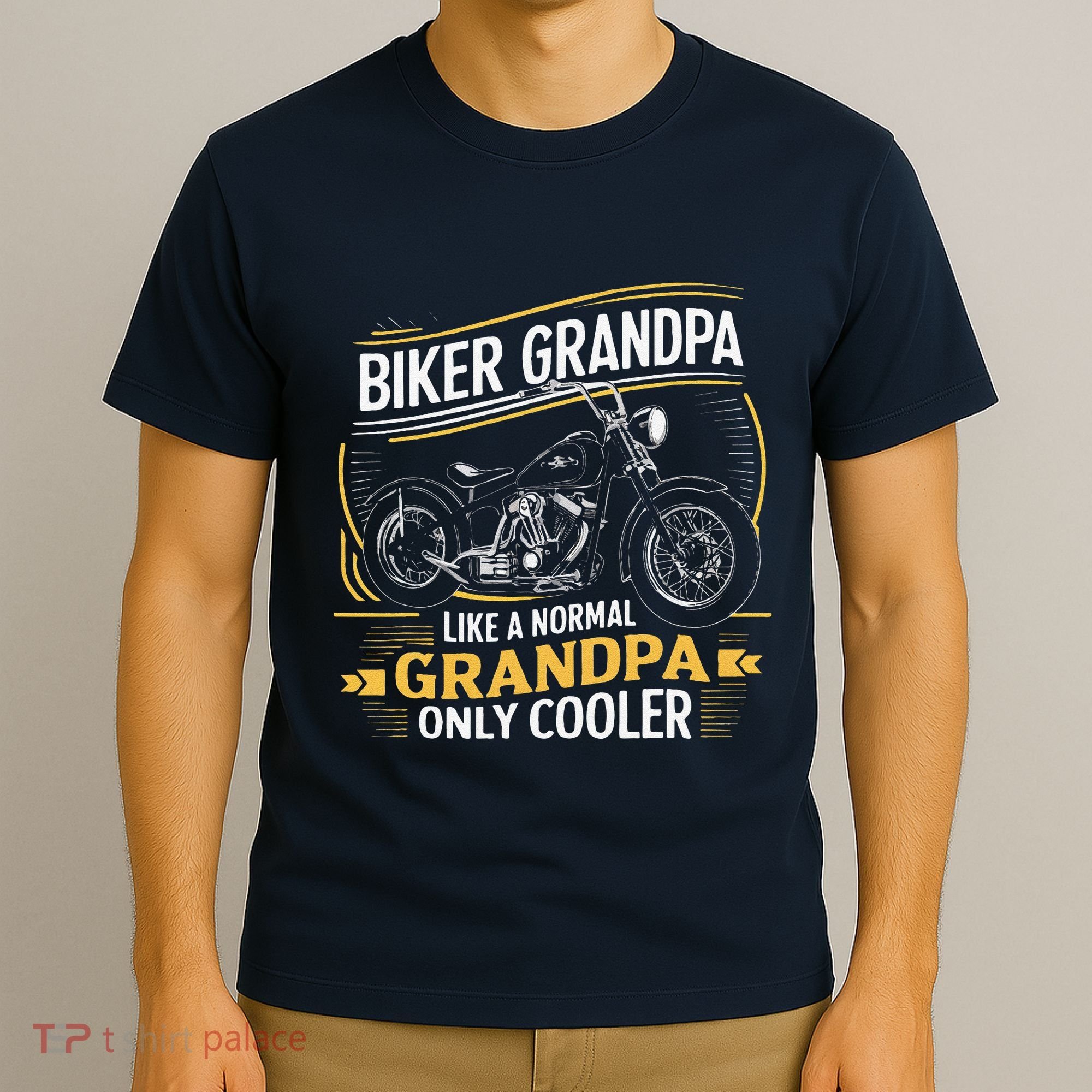 Biker Grandpa FatherS Day Like A Normal Grandpa Motorcycle T-Shirt