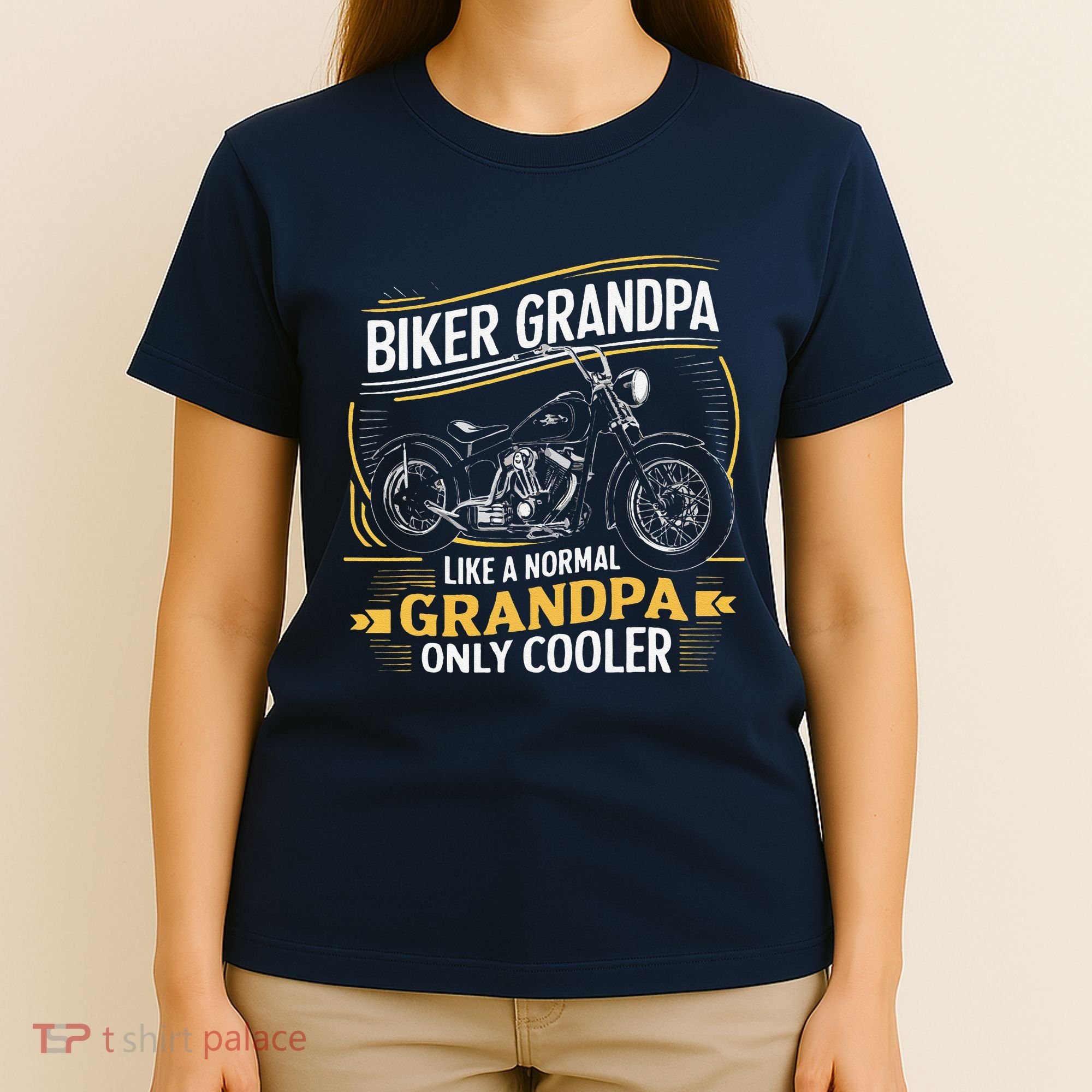 Biker Grandpa FatherS Day Like A Normal Grandpa Motorcycle T-Shirt
