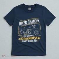 Biker Grandpa FatherS Day Like A Normal Grandpa Motorcycle T-Shirt thumb 5