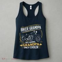 Biker Grandpa FatherS Day Like A Normal Grandpa Motorcycle Women's Tank Top thumb 3