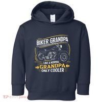 Biker Grandpa FatherS Day Like A Normal Grandpa Motorcycle Toddler Hoodie thumb 0