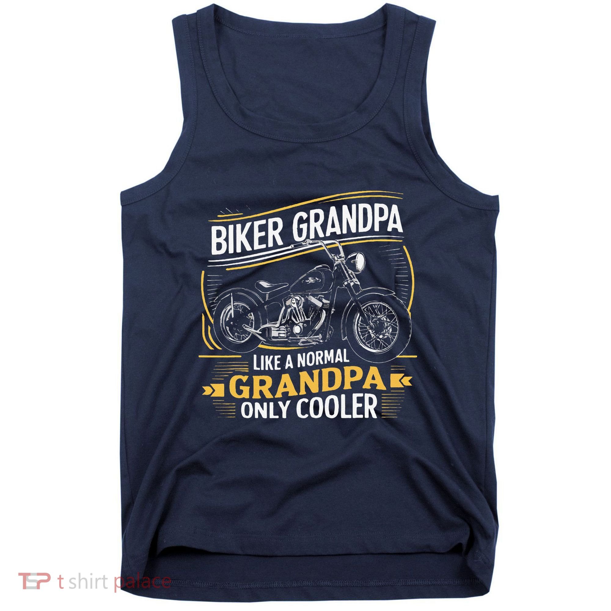Biker Grandpa FatherS Day Like A Normal Grandpa Motorcycle Tank Top
