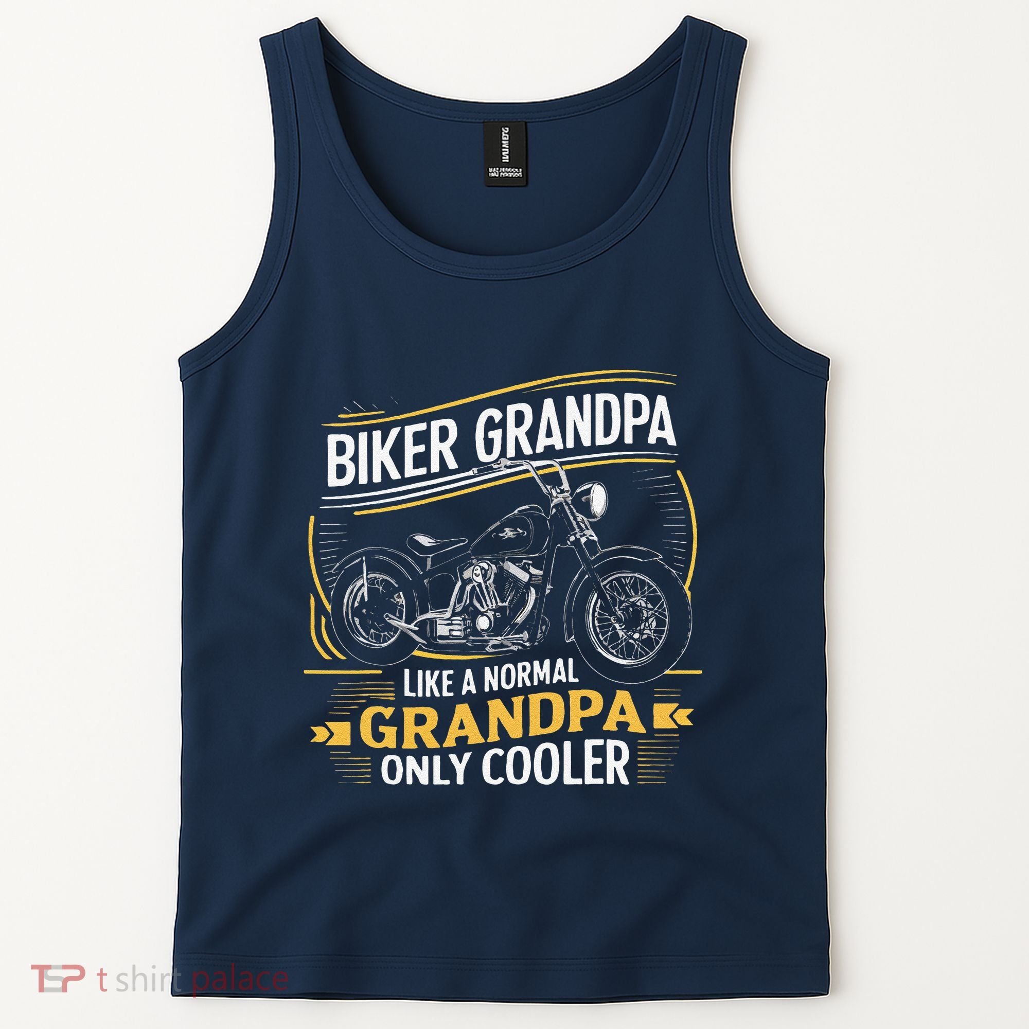Biker Grandpa FatherS Day Like A Normal Grandpa Motorcycle Tank Top