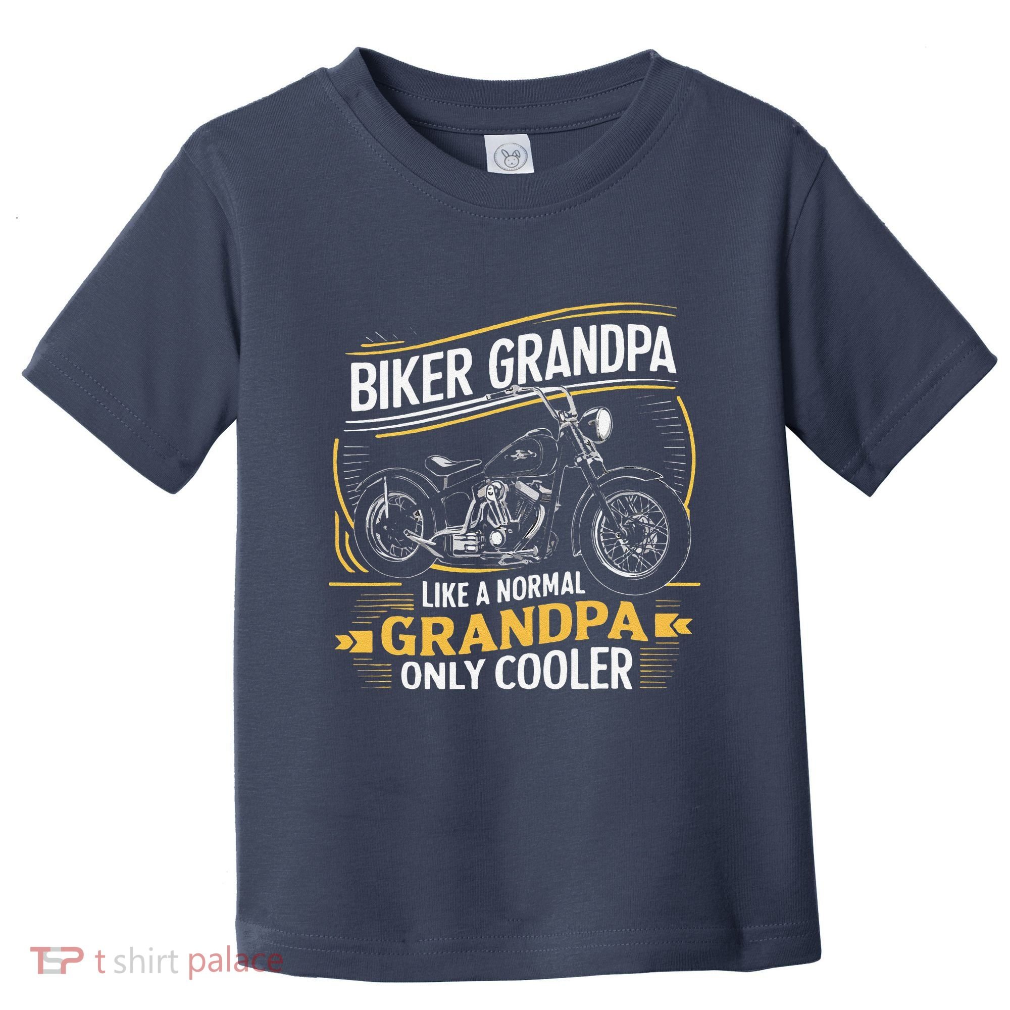 Biker Grandpa FatherS Day Like A Normal Grandpa Motorcycle Toddler T-Shirt