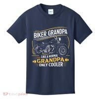 Biker Grandpa FatherS Day Like A Normal Grandpa Motorcycle Kids T-Shirt thumb 0