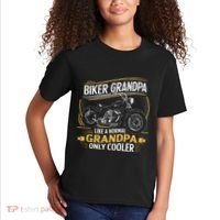Biker Grandpa FatherS Day Like A Normal Grandpa Motorcycle Kids T-Shirt thumb 2