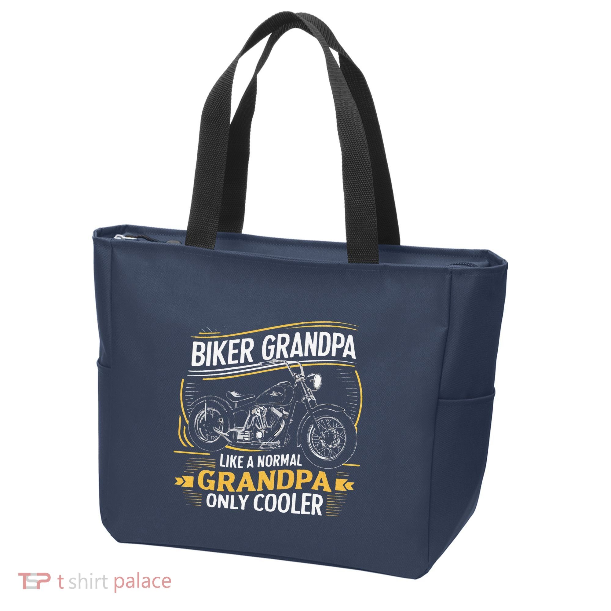 Biker Grandpa FatherS Day Like A Normal Grandpa Motorcycle Tote Bag