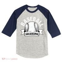 Baseball Grandpa - Funny Baseball Grandfather Kids Colorblock Raglan Jersey thumb 0