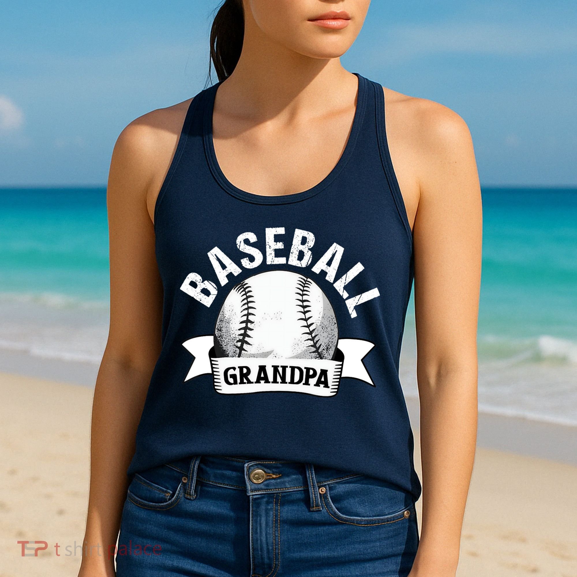 Baseball Grandpa - Funny Baseball Grandfather Women's Tank Top