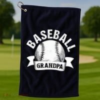 Baseball Grandpa - Funny Baseball Grandfather Golf Towel thumb 1