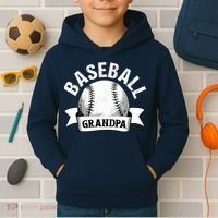 Baseball Grandpa - Funny Baseball Grandfather Kids Hoodie thumb 2