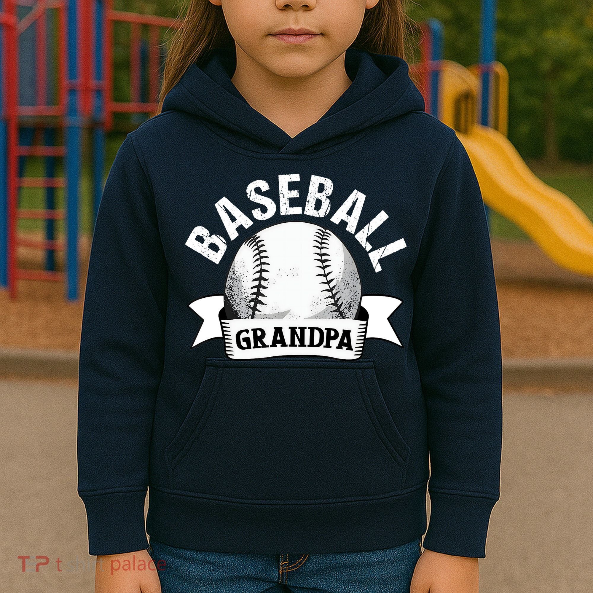 Baseball Grandpa - Funny Baseball Grandfather Kids Hoodie