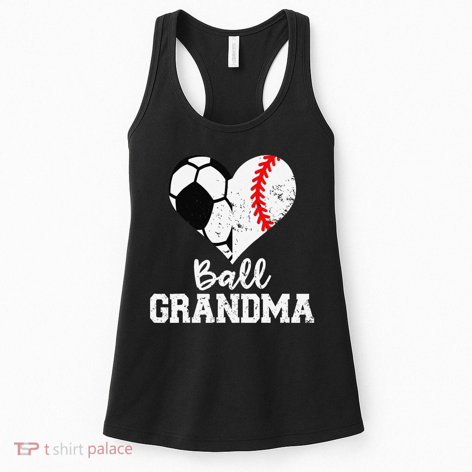 Ball Grandma Funny Soccer Baseball Grandma Women's Tank Top