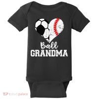 Ball Grandma Funny Soccer Baseball Grandma Baby Bodysuit thumb 0